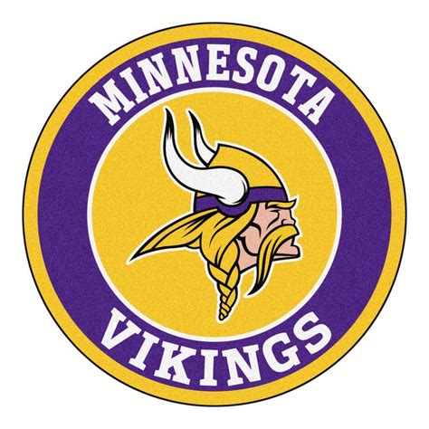 FANMATS NFL Minnesota Vikings Purple 2 ft. 3 in. x 2 ft. 3 in. Round Accent Rug-17965 - The Home ...