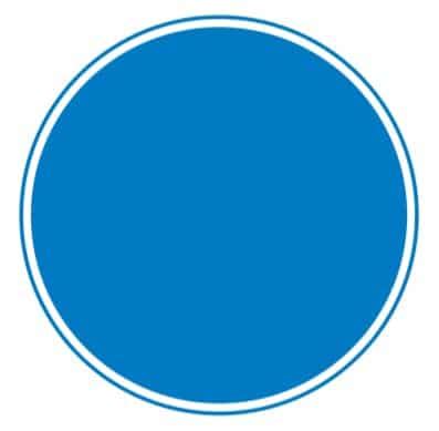 What does a circular traffic sign with a blue background do? - Theory ...