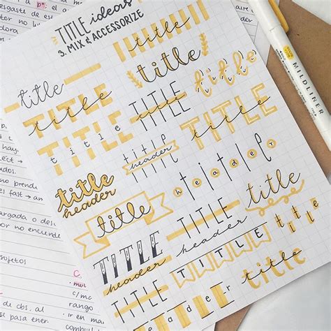 32+ Stunning Bullet Journal Header and Title Ideas | Bullet journal ...