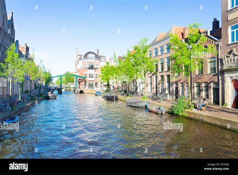 Leiden canals in Netherlands Stock Photo - Alamy