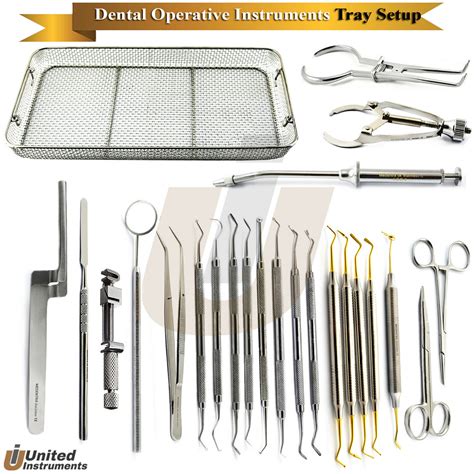 Dental Operative Instruments Tray Set Composite Restorative Amalgam Filling | eBay