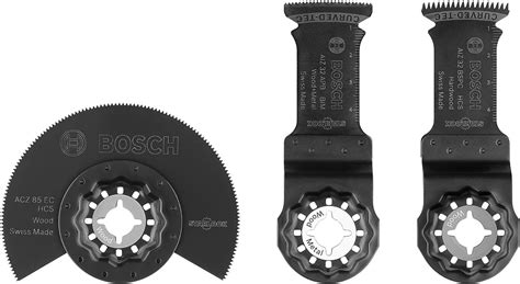 Bosch Professional 3-Piece Starlock Plunge-Cutting Blade Set (for Wood and Metal, Multi-Cutter ...