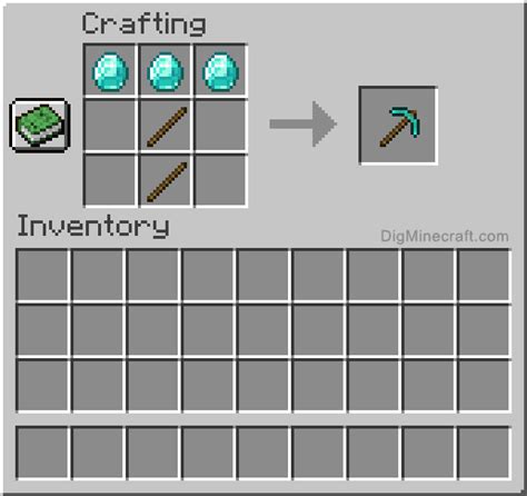 How to make a Diamond Pickaxe in Minecraft