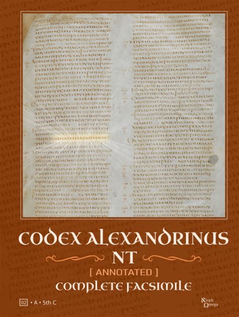 Codex Alexandrinus NT (Annotated): Complete Facsimile by Aleph Omega ...