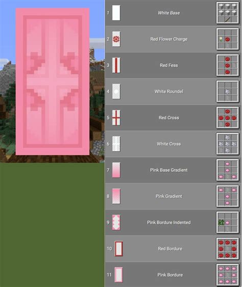 Pink Princess Shield banner design for Minecraft | Minecraft banner designs, Minecraft banners ...