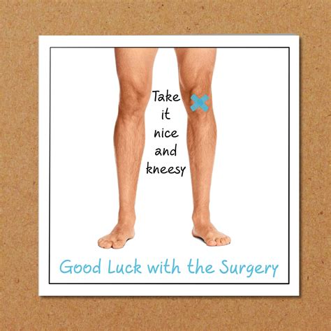 Knee Replacement Surgery Card Get Well Soon Card Operation | Etsy