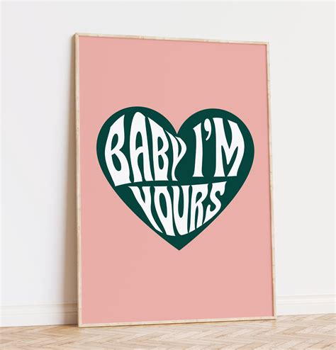 Baby I'm Yours Arctic Monkeys Poster | Unique Wall Art from Moonshine Prints