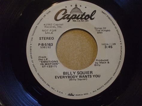 Billy Squier – Everybody Wants You (1982, Vinyl) - Discogs