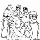 Cool Homies Hanging Out Coloring Page  Pagescom sketch template