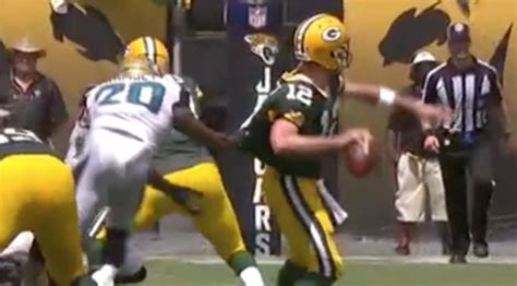 Aaron Rodgers Got Dragged Down But Threw An Impossible Touchdown