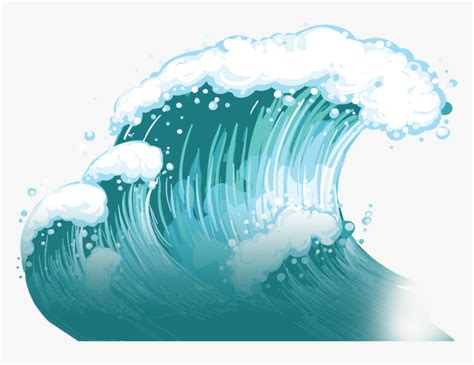 Wind Wave Dispersion Clip Art - Ocean Waves Transparent Background, HD Png Download - kindpng