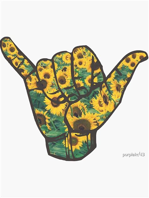 "Shaka" Sticker for Sale by purplekc43 | Redbubble