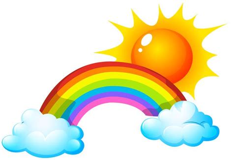 Sun and rainbow 372461 Vector Art at Vecteezy