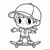 Tomboy Character With Skateboard Coloring Page 68134 53919 sketch template