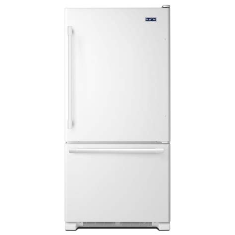 Maytag 30 in. W 19 cu. ft. Bottom Freezer Refrigerator in White-MBF1958FEW - The Home Depot