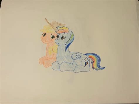 Rainbow Dash and Applejack by darthflutterdash104 on DeviantArt