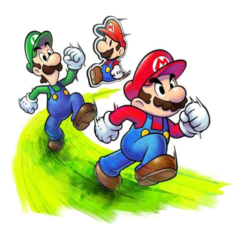 Mario & Luigi: Paper Jam - various new artwork | Mario and luigi, Super ...