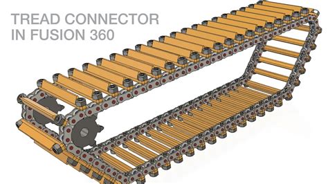 Robotic Tank Tread Assembly- Fusion 360 Tutorial (Tracked Robot Part 2 ...