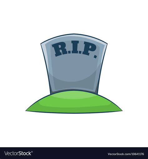 Rip on grave icon cartoon style Royalty Free Vector Image