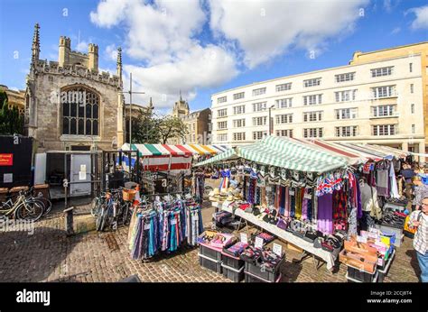 Cambridge Market Square - England Stock Photo - Alamy