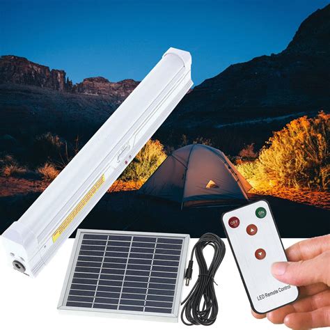 solar powered 30 led light bar home room camping outdoor garden hanging ...