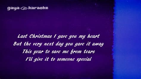 Last Christmas - karaoke backing track lower key - YouTube