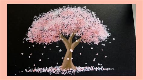 Pointillism Cherry Blossom Painting - YouTube
