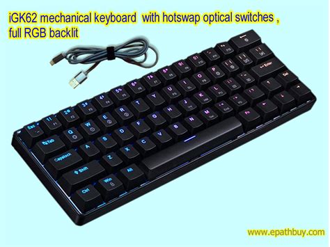 iGK62 optical switches mechanical keyboard, custom kits (ABS plastic case) - Custom mechanical ...