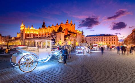 Old Town Market Square of Krakow, Poland Stock Image - Image of europe ...