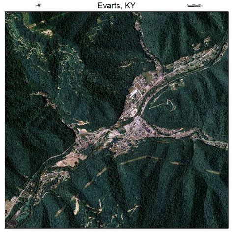 Aerial Photography Map of Evarts, KY Kentucky