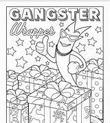 Gangster Wrapper Christmas Coloring Page  Etsy sketch template
