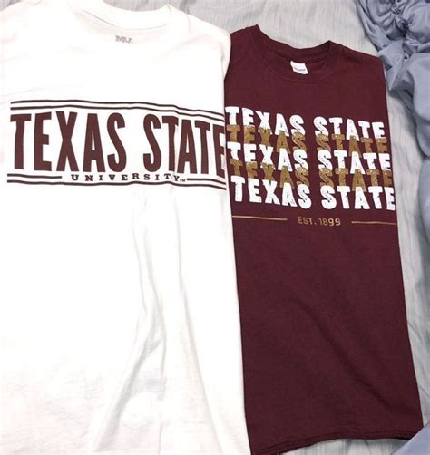 Texas State University shirts | University shirt, Texas state ...