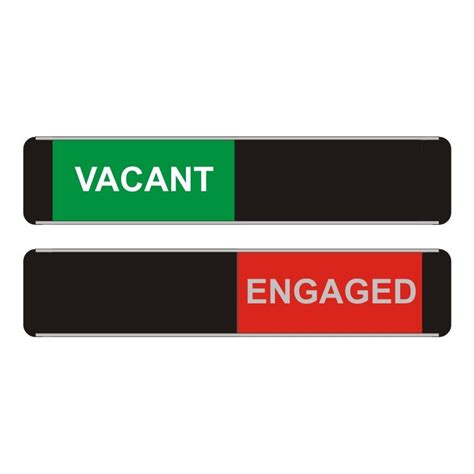 Vacant - Engaged Sliding Door Sign