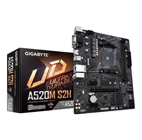 GIGABYTE A520M S2H Bundkort - AMD A520 - AMD AM4 socket - DDR4 RAM - Micro-ATX