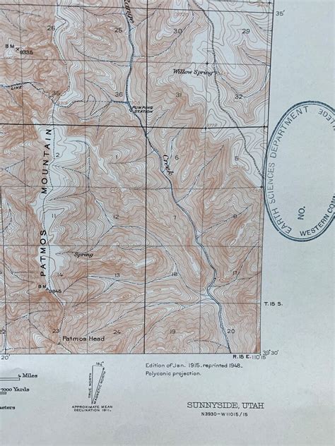 Vintage Sunnyside East Carbon Utah 1915 Survey Map Carbon - Etsy.de