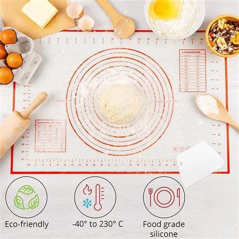 60x40cm Silicone Baking Mat with Measurement – WNH Empire