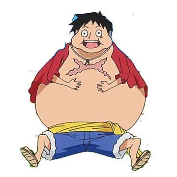 "Fat Luffy" Sticker by OnePieceSHOP | Redbubble