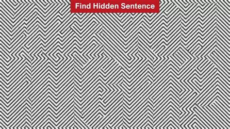 Optical Illusion Eye Test: Can you find the hidden sentence in the picture in 9 seconds?