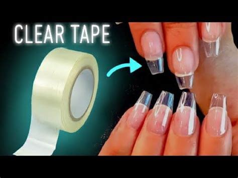 DIY CLEAR TAPE FAKE NAILS | HOW TO MAKE STRONG TAPE NAILS AT HOME ...