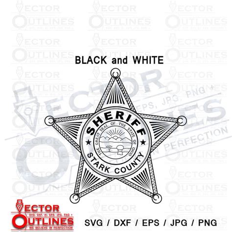 Sheriff Badge Of Stark County Ohio svg dxf vector cnc | Etsy