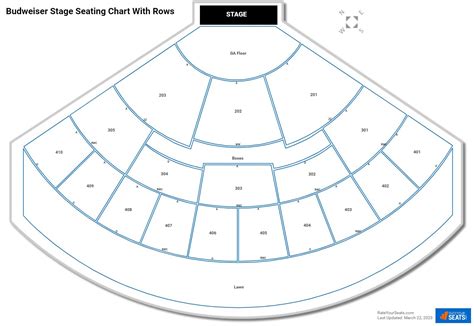 Budweiser Stage Seating Map