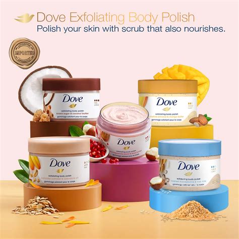 Dove Exfoliating Body Polish Scrub with Pomegranate Seeds and Shea ...