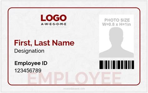 Microsoft Employee Id Card