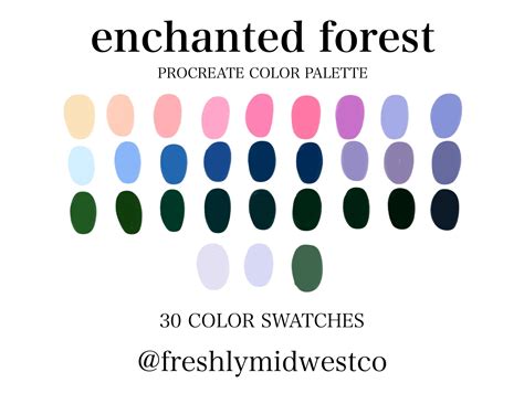 Enchanted Forest Procreate Color Palette Ipad Procreate - Etsy | Color ...