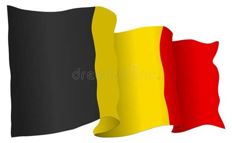 Belgium Flag Waving Vector Illustration Stock Vector - Illustration of ...