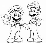 Mario And Luigi Printable Coloring Pages sketch template