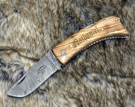 HUNTING knife, HAND FORGED Damascus Steel Knife Skinner Camping Utility ...