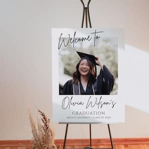 Graduation Party Welcome Sign Template, Photo Graduation Welcome Poster ...