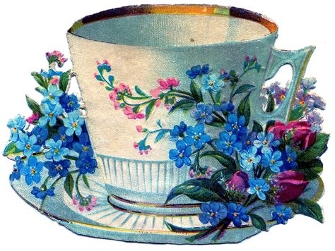 Vintage Graphic - Another Gorgeous Tea Cup with Flowers - The Graphics ...