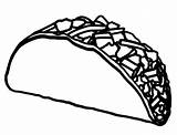 Taco Coloring Page sketch template